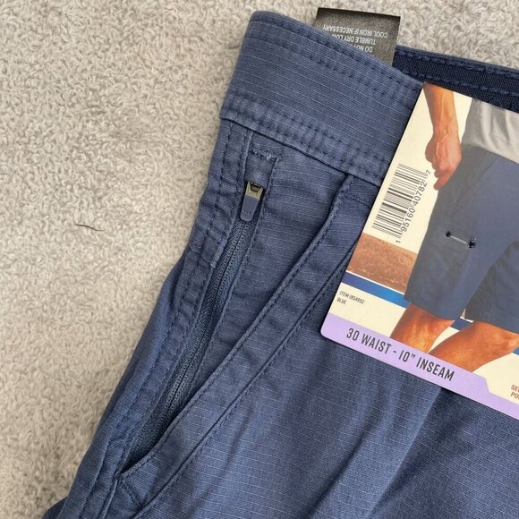 NEW Copper & Oak Men's 30 Venture Ripstop Cargo Shorts Navy Blue 10" Inseam - Picture 7 of 8
